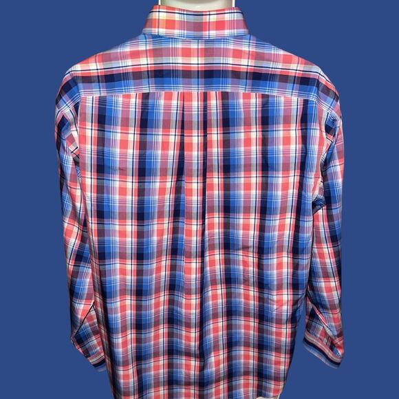 NWOT Gold Label Roundtree & Yorke Fitted Non-Iron Button Up Shirt Size L #4 - Picture 3 of 5